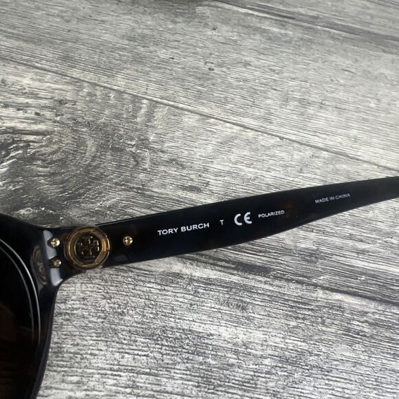 Tory Burch TY7087 1377T5 52mm DARK TORTOISE Polarized Sunglasses - Picture 3 of 10